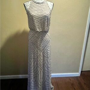 Adrianna Papell size 4 champagne dress
